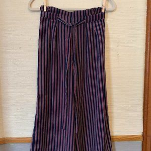 Sienna Sky Navy Blue Pants with Red and White Stripes